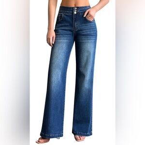 NWOT Roswear High Waist Wide Leg Jeans